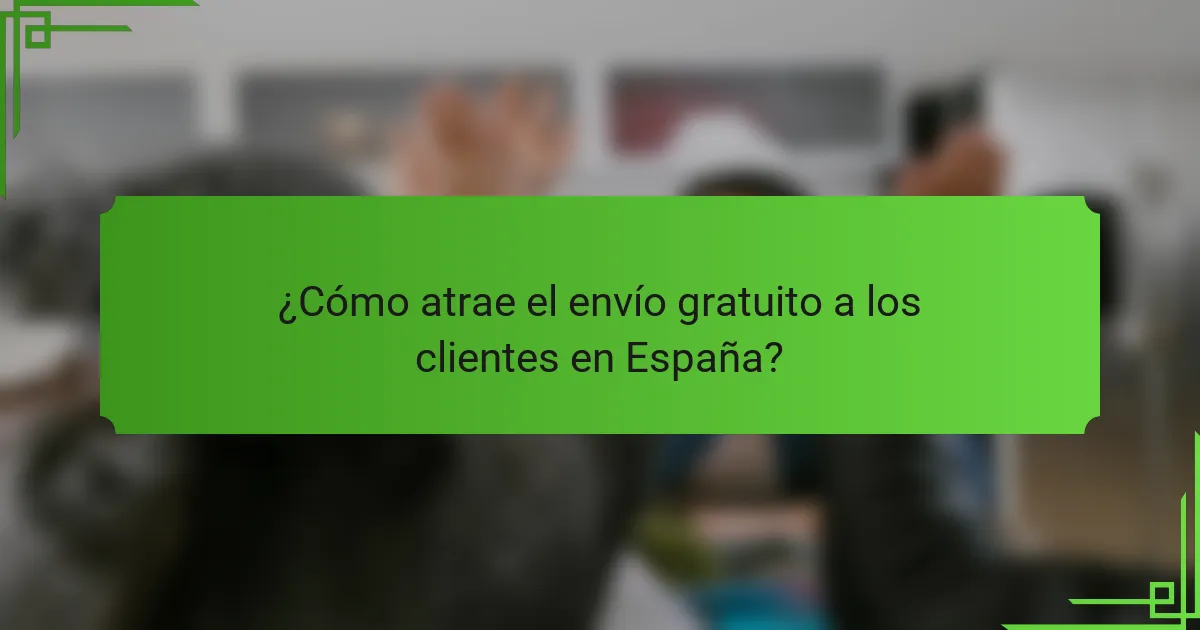 ¿Cómo atrae el envío gratuito a los clientes en España?
